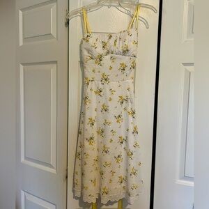 Floral Yellow and White Sundress